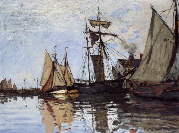  Boats Works - Boats in the Port of Honfleur Claude Monet